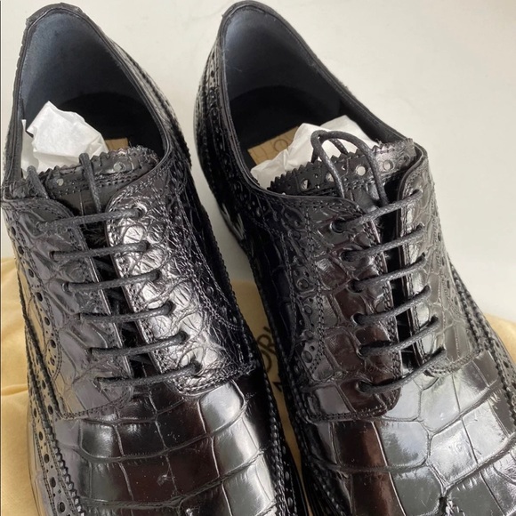 CAPORICCI 3318 BLACK Alligator shoes - Picture 9 of 12